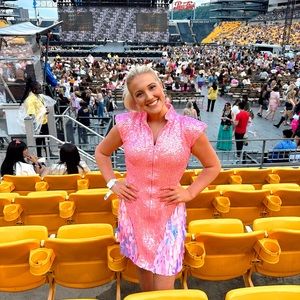 Heyami electric pink disuko dress